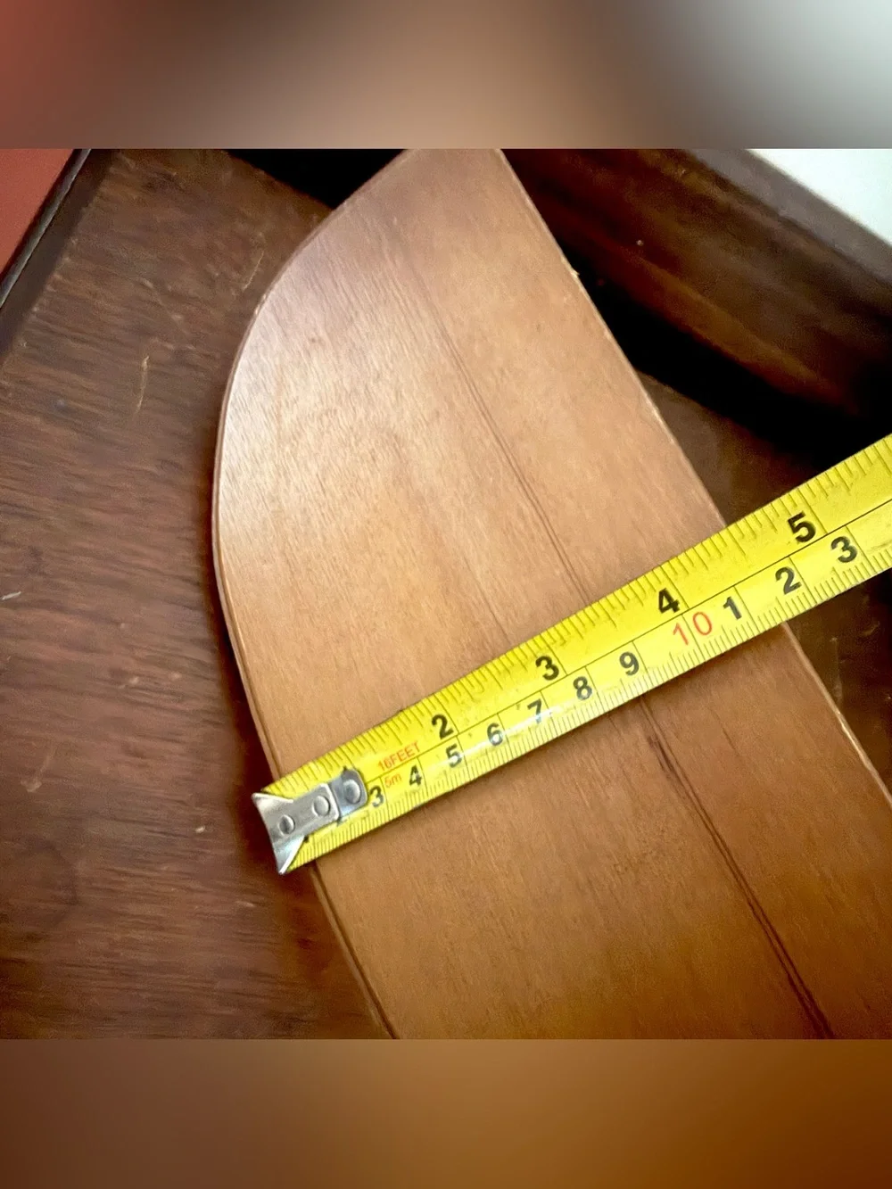 Vintage Wooden Wall Hanging Shelf 9” Floating Display Bracket Cottagecore Rustic